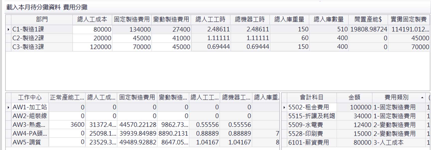 【加载本月待分摊数据】系统处理步骤